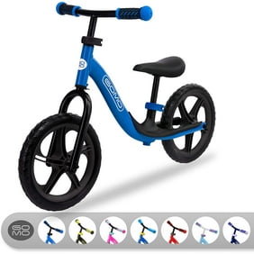 Black and Blue Globber GO BIKE Adjustable Balance Training Bike for Toddlers